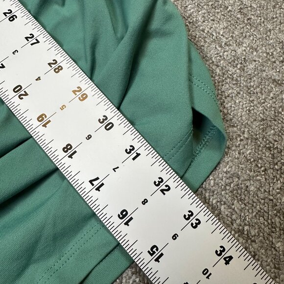 Aritzia Babaton Contour Ruched Mini Minimalist Dress Green Scarab Size Medium - Picture 4 of 6